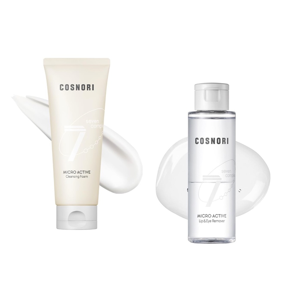 COSNORI 2pc Cleansing Set Korean Skincare Foam + Eye Lip Remover NEW